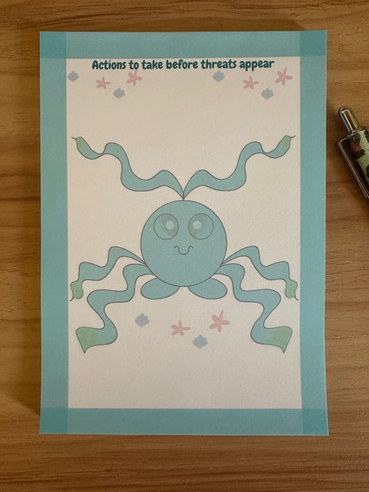 Odeta the Wave-Rider notepad, Artistic stationery, Character notepad, Notes