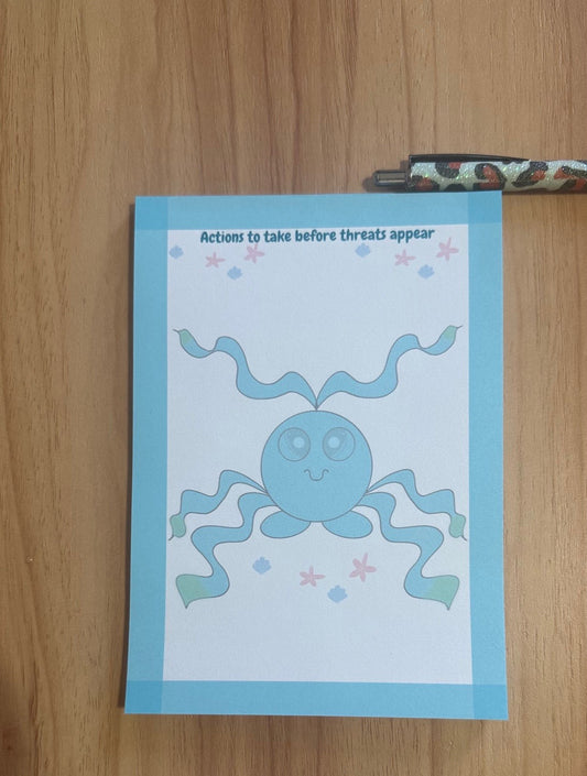 Odeta the Wave-Rider notepad, Artistic stationery, Character notepad, Notes