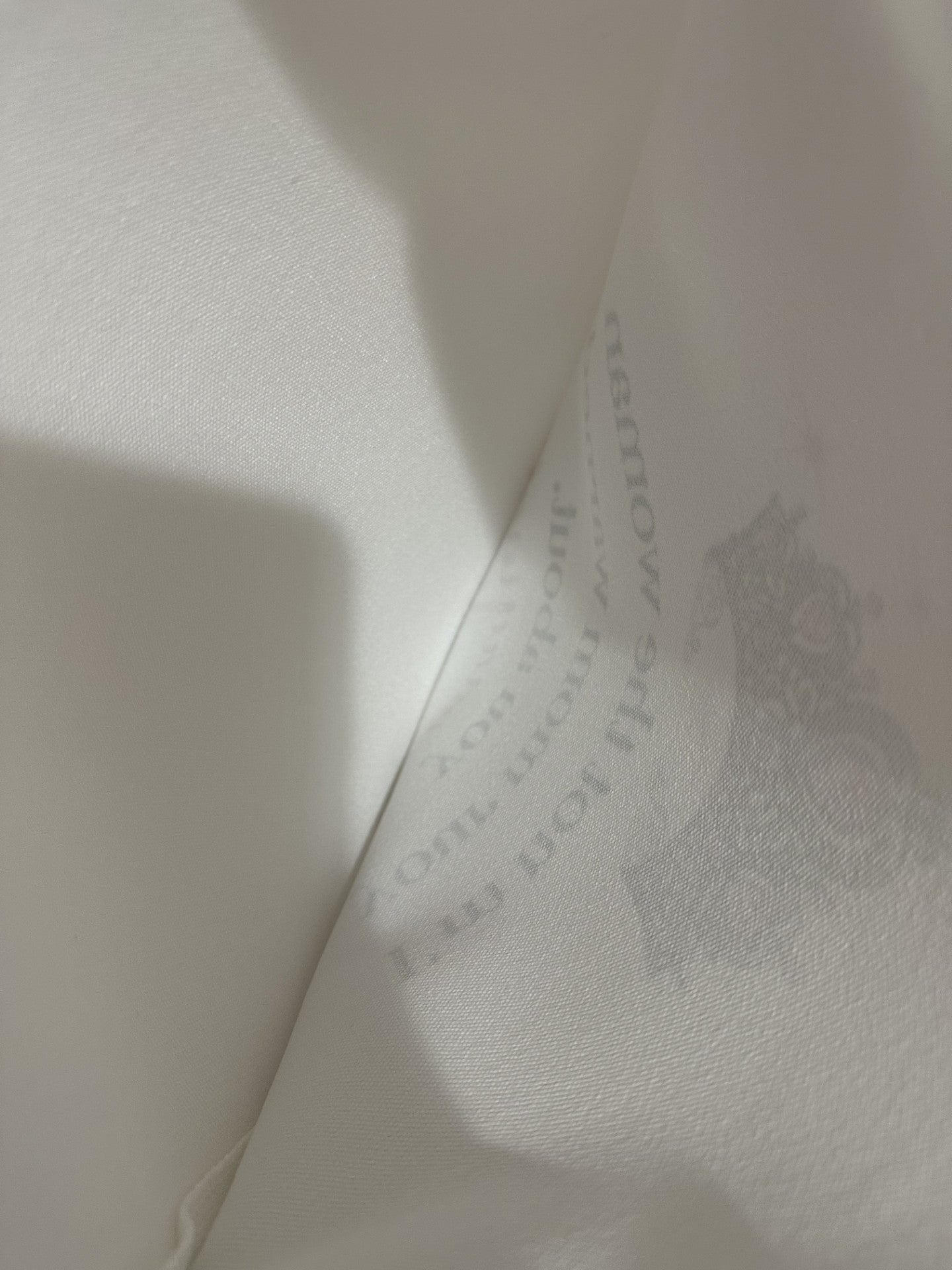 Close up on the inside of the tote bag