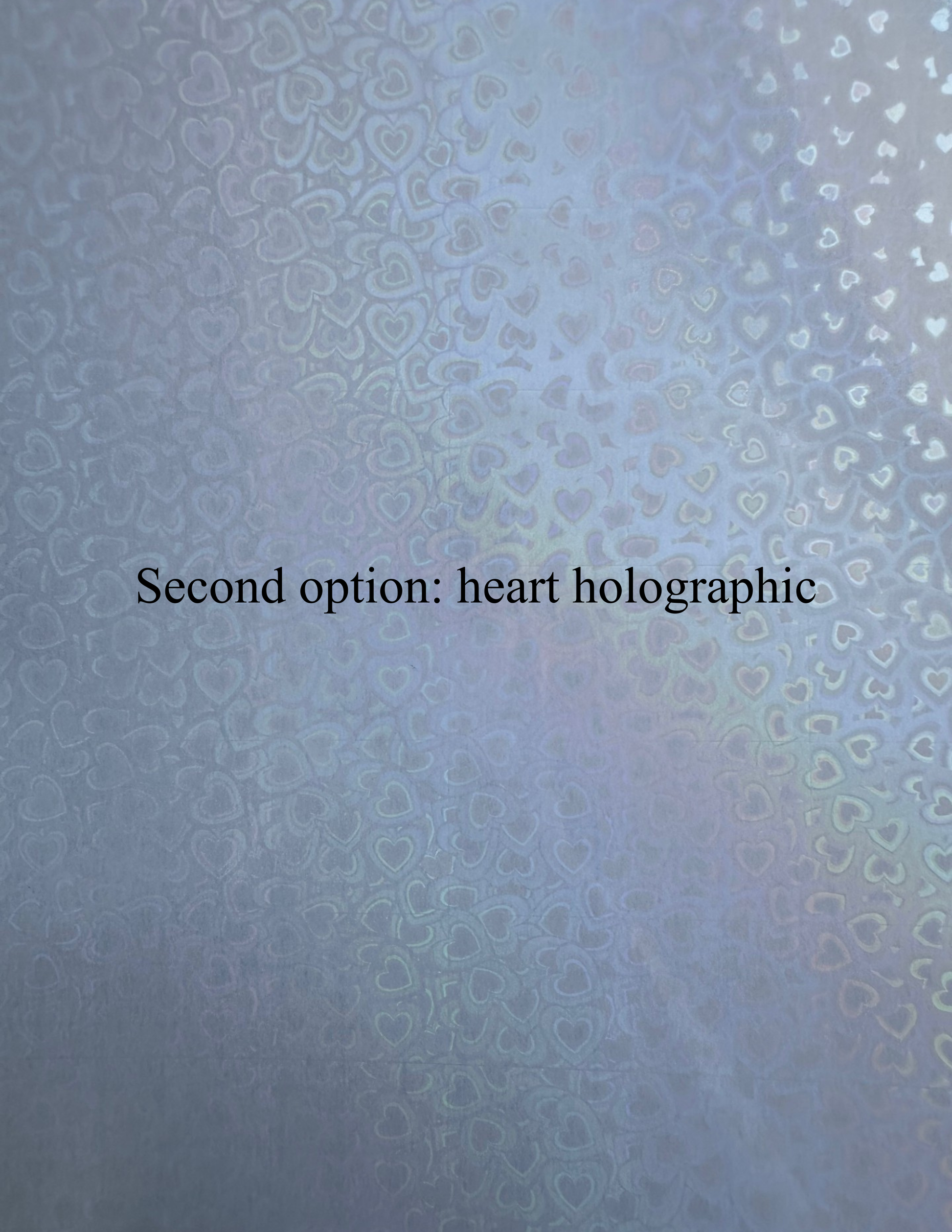 Holographic heart pattern on a gradient blue background. Second option.